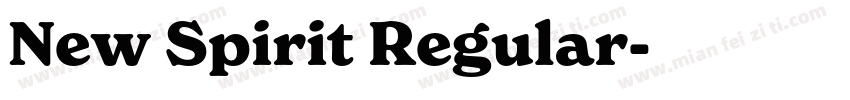 New Spirit Regular字体转换